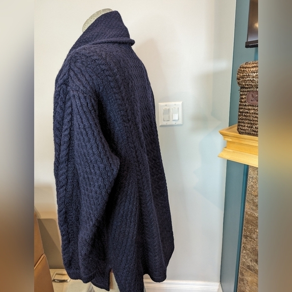 Aran Crafts 100% Merino Wool Open Front Cardigan Sweater Sz XXL Made In Ireland - Picture 11 of 17